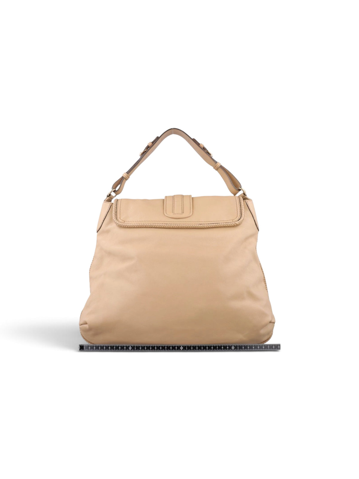 Gucci Marrakech G Charm Leather Shoulder Tote Bag – Beige Tan | Pre-Owned